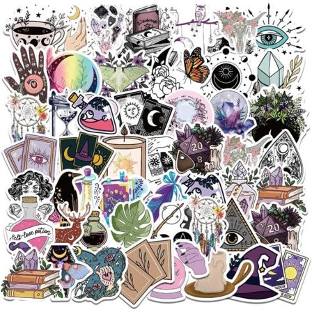 Klistermærker til vandflasker, 50 stk. Boho-klistermærker til voksne, søde vandtætte klistermærker til skateboards, bærbare computere osv.