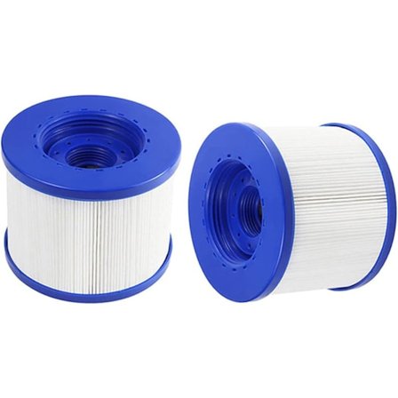 2-pakks erstatning, 105 mm skrue oppblåsbart filterpatron, gjelder for Wave Spa-type svømmebassengfilter Bcool, Ms