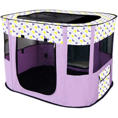 Transportabel Hundehus Kæledyrshegn Foldbar Kæledyrslegegård Fødestue Katte Rede Hvalpehus Lukket Kennel Kæledyrstelt