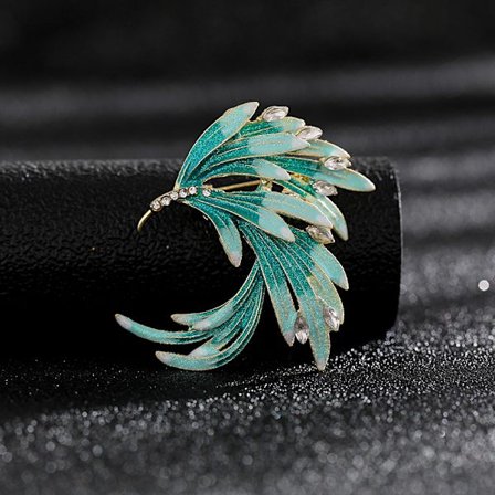 Blå Phoenix Högkvalitativ kvinnlig brosch koreansk temperament pärla ce