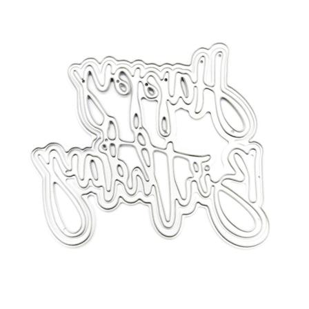 Gratulerer med dagen Cutting Dies Scrapbooking Stencil Card Preging DIY Photo Album