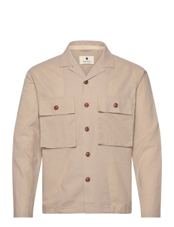Anerkjendt Akotto Cot/Linen Overshirt - Beige - M