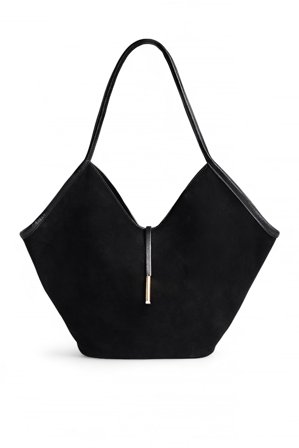 NA-KD große dreieckige Wildleder-Tasche - Taschen - Schwarz - One Size