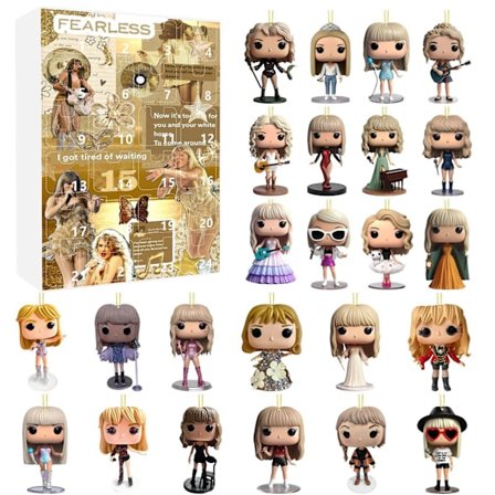 Taylor Swifts musikk og stil-inspirerte juleoverraskelse Akryl Adventskalender Sett - 24 dagers overraskelsesgaveeske for fans og barn