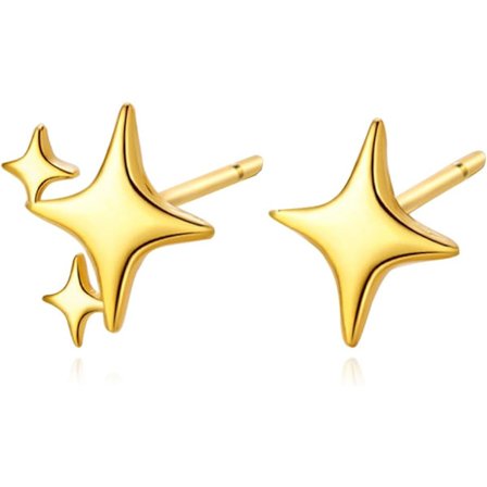 Stjerneøreringe til Kvinder Øremanchet Sølv Stjerneøreringe Stjerneøreringe Stjerneøreringe til Kvinder Stjernesmykker