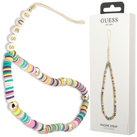 Guess GUSTPEAM telefonrem anheng Flerfarget/flerfarget Heishi-perler