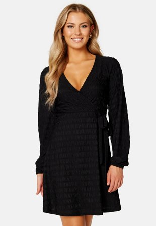 BUBBLEROOM Willa structure dress Black Klær
