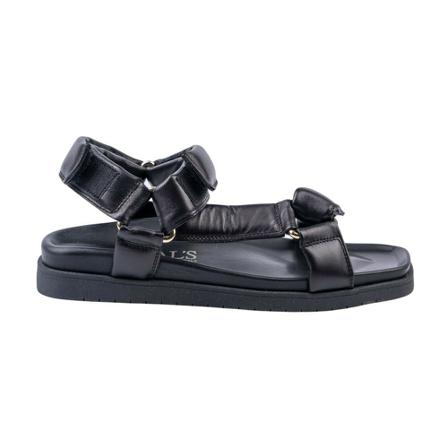 Doucal's, Flat Sandals Czarny, Kobieta, Rozmiar: 39 EU