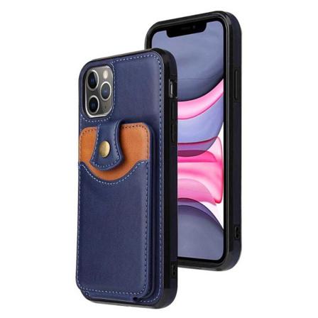 iPhone 12 Pro Skal med Kortfack Mörkblå