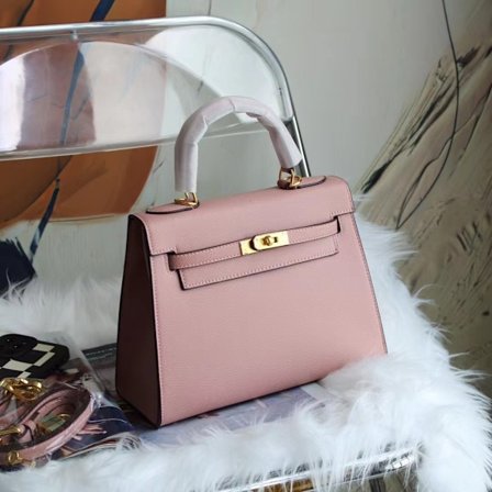 High-Quality Handmade Women's Bag in Soft Pink, Shoulder Bag, Small Size 22x7x16 Tender pink