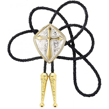 Cowboy Western Tie Bolo Tie för män Vintage Shield med hand