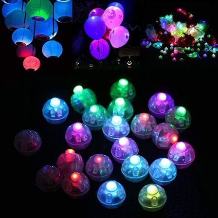 LED Ballonglampe, 30 stk Mini Lykt Blitslys for Bryllup Bursdag