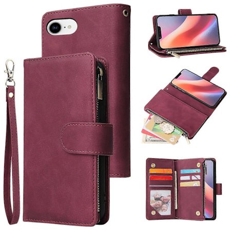 Til iPhone 16e Wallet Case CASEME 013 Series PU Læder Telefon Cover Stativ