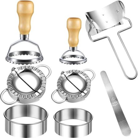 8 dele kinesisk dumplingsæt i rustfrit stål