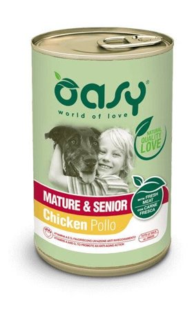 Oasy Wet Dog Lifestage Patè Cibo Umido Cani Mature/Senior Lattina