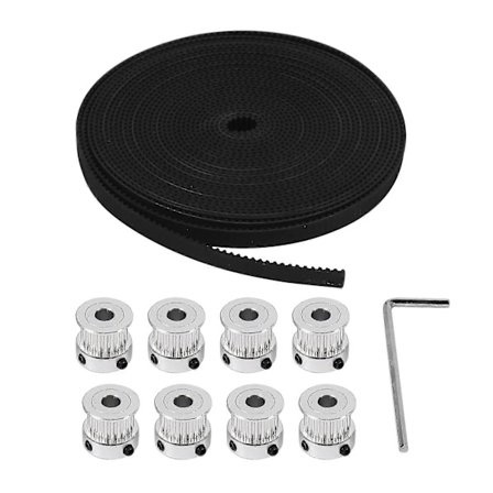 8st 5mm 20 Tänder Aluminium Timing Remhjul+5 Meter Gummi Gt2 2mm Delning 6mm Bred Timing Rem F_Svenska gåvor