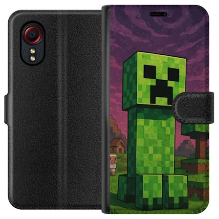 Kompatibel Tegnebogsetui til Samsung Galaxy Xcover 5 Romantisk Ramadan illustration med blomster, lanterner, stjerner og halvmåne i bløde pastelfarv