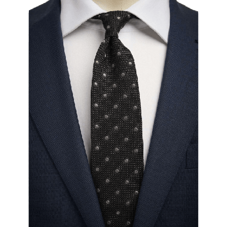 John Henric Grenadine Tie Dot Accessoarer Herr Svart 7,5