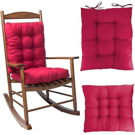 Keinutuolin pehmuste, istuin-/selkäpehmuste nauhoilla, lepotuolin pehmustesetti pehmustettuun patiotuoliin