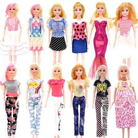 13 stykker 30cm dukketøj tilbehør prinsesse kjole dukke omkostninger