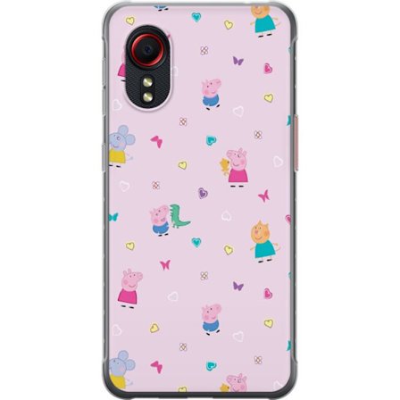 Kompatibelt Mobildeksel til Samsung Galaxy Xcover 5 Mamma Gris med baby kjærlig Peppa Pig illustrasjon i myke farger for barnemotiver