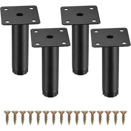 4 st möbelben, 10 cm/5,9 tum justerbara möbelben, metallfäststöd fötter för möbler/bord/stol/skrivbord/kök/skåp/soffa