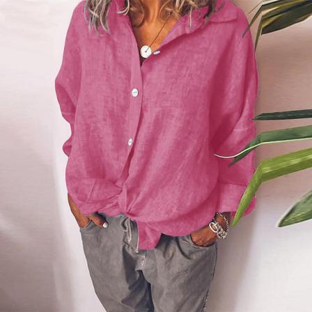 Kvinnor Knot Fåll Tunika Skjorta Button Down Blus