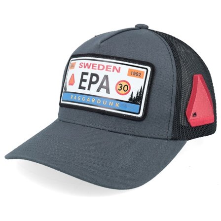 Iconic - Harmaa trucker Lippis - Epa Registreringsskylt Grey/Black A-frame Trucker @ Hatstore