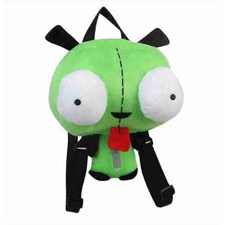 Plush Leke Ny Alien 3D Øyne Robot Gir Søt Stoppet Plush Ryggsekk Grønn Veske Julegave 14 tommer