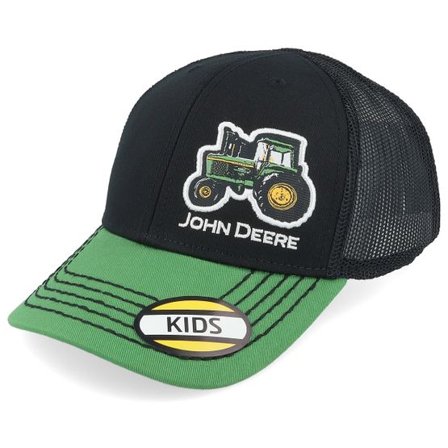 John Deere - Svart trucker Keps - Kids Tractor Cap Black/Green Trucker @ Hatstore
