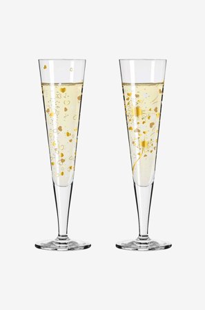 Ritzenhoff - Goldnacht Champagneglas 2-p 2024 - Flerfarvet - Vinglas - Fra Homeroom