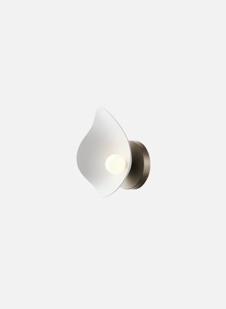 Florii vegglampe 1-lys - mørk bronse/hvit