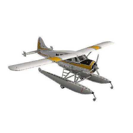 Hmwy-diy 1:32 45cm Dhc 2 Beaver Seaplane Montere Håndarbeid 3d Puslespill Spill Barn Leker|fly Papirmodell