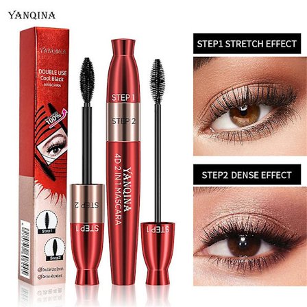 Yanqina Super Lang Mascara, 4d Vanntett Og Svettebestandig Mascara