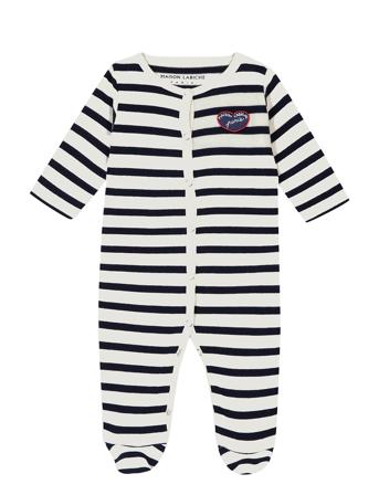 Morisot Ls Patch Coeur/Gots Langermet Bodysuit Marineblå Maison Labiche Paris*Betinget Tilbud