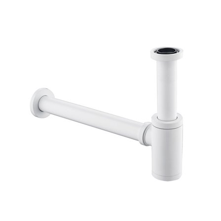 Flaska P-fälla avloppssats för badrumshandfat - Vit