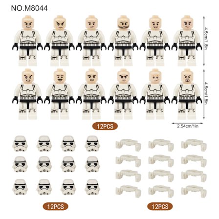 12-osainen Star Wars rakennuspalikka minihahmo lelusetti lapsille