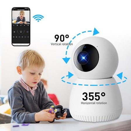 Night Vision Baby Monitor 2-vägs ljud 1080p Hd Video Rörelsedetektering Intelligent