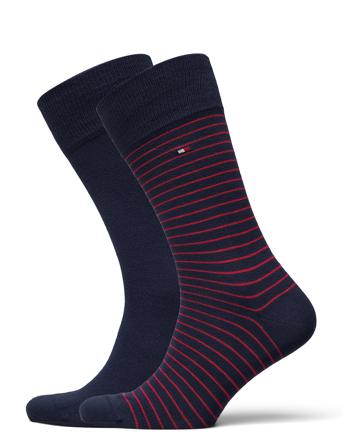 Th Men Small Stripe Sock 2P Underwear Socks Regular Socks Blå Tommy Hilfiger