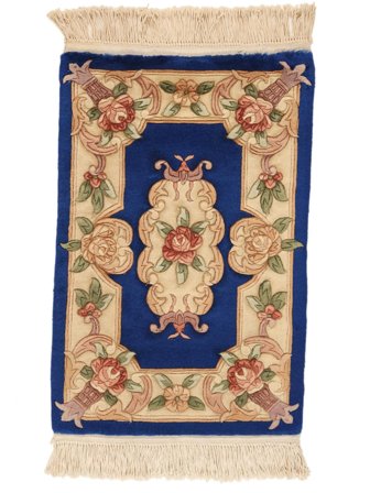 Noué À La Main Chinois 90 Line Tapis 60X90 De Laine Marron/Orange Petit
