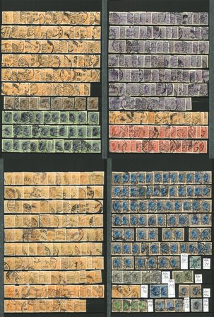 Danmark - Dubletsamling i 1 indstiksbog - Stemplet