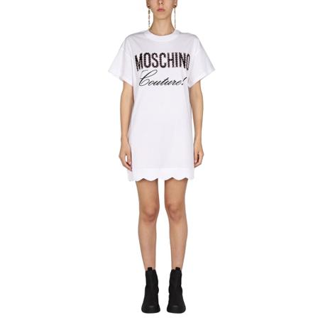Moschino Short Kjole Hvid, Dame