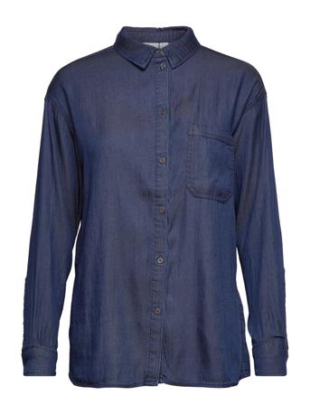 Vibista L/S Over Shirt/Su - Långärmad Skjorta Blå Vila