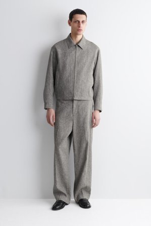 COS Men's Pantalón De Lino Relaxed Fit Straight Leg in Marrón