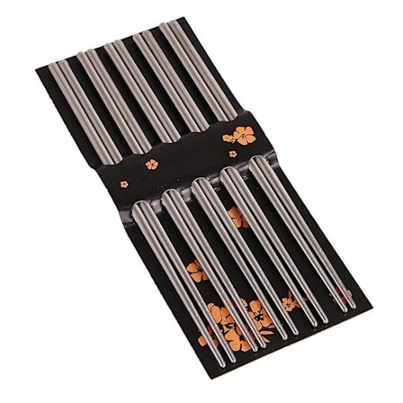 Rustfri stål spisepinde, spiralformede spisepinde 22,5 cm