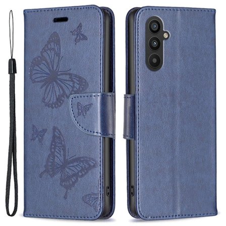 Sommerfugl Samsung Galaxy A25 Flip Etui - Blå