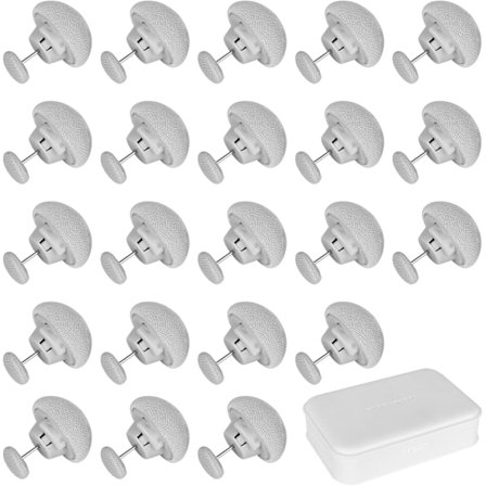 22 stk. dyneholdere, dyneclips, dynebetrækclips, clips til dynebetrækfiksering, dynebetrækclips, dynebetræk fikseringsclips med æske