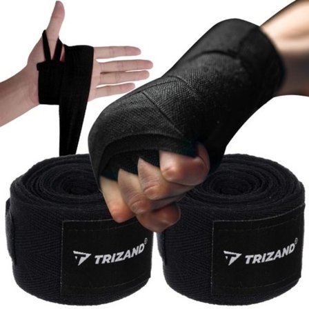 Boxing Wraps for Boxing & Martial Arts - 2x4m Black