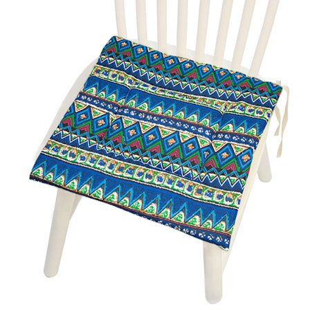 Tryckt fyrkantig sittdyna i polyesterlinne, tjock sittdyna, cirkulär dyna för burspråk, hushållsdyna i japansk stil för stussen