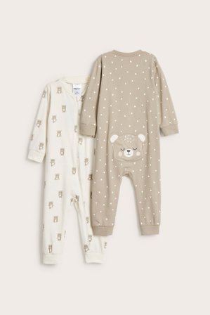 Kappahl | Piżamy we wzory, 2-pak | Offwhite